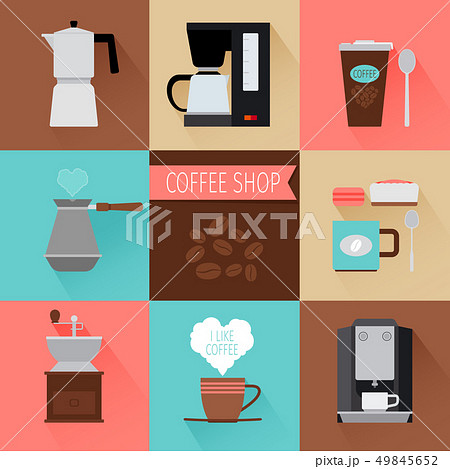 Coffee flat icons 49845652
