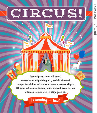Vintage Circus Poster Templateのイラスト素材