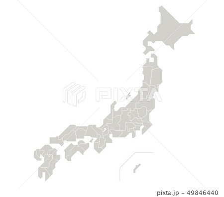 日本地図 白地図 県別 (epsは都道府県ごとにレイヤー分け) 日本地図 白地図 県別 (epsは都道府県ごとにレイヤー分け) 49846440