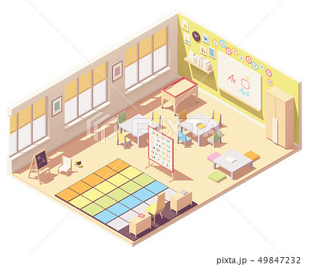 Vector Kindergarten Classroom 49847232