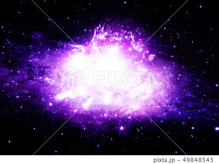 Stars, dust and gas nebula in a far galaxy Stars, dust and gas nebula in a far galaxy 49848543