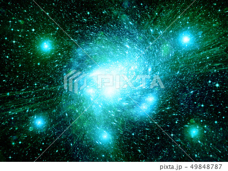 Stars, dust and gas nebula in a far galaxy Stars, dust and gas nebula in a far galaxy 49848787