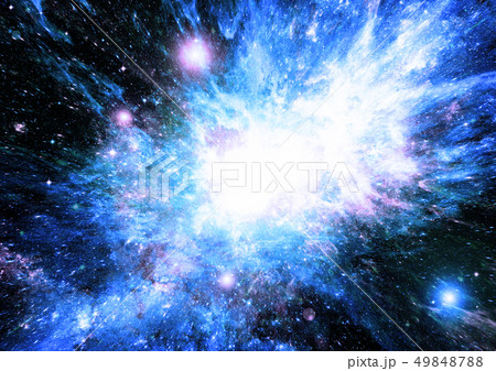 Stars, dust and gas nebula in a far galaxy Stars, dust and gas nebula in a far galaxy 49848788