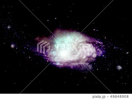 Stars, dust and gas nebula in a far galaxy Stars, dust and gas nebula in a far galaxy 49848908