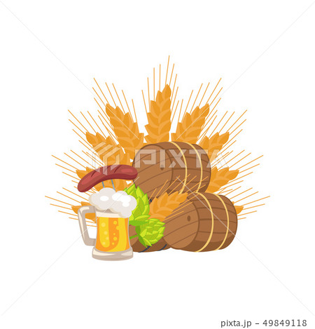Octoberfest Poster with Wooden Background and Text Octoberfest Poster with Wooden Background and Text 49849118