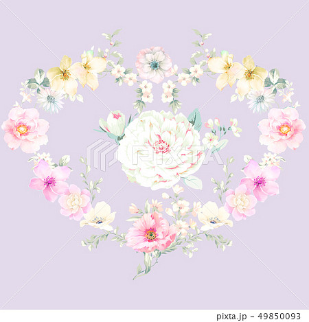 透明水彩 水彩画 花 49850093