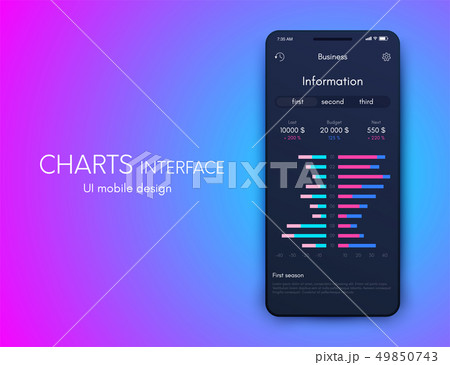 Mobile phone application for analytics. stock vector Mobile phone application for analytics. stock vector 49850743
