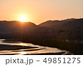 背割堤の夕暮れ 49851275