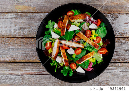 Salad of vegetables and chicken Salad of vegetables and chicken 49851961