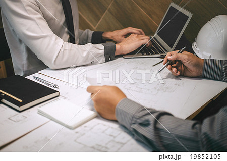 Construction engineering or architect discuss a Construction engineering or architect discuss a 49852105