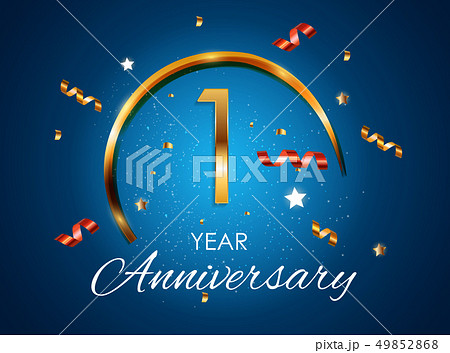 Template Logo 1 Years Anniversary Vector 49852868