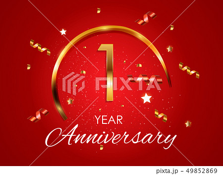 Template Logo 1 Years Anniversary Vector 49852869