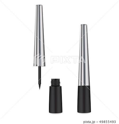 Eyeliner. Liquid 3d liner. Cosmetics template. Eyeliner. Liquid 3d liner. Cosmetics template. 49855493