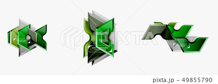Techno geometric shapes abstract banner design Techno geometric shapes abstract banner design 49855790