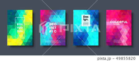 Triangle polygonal abstract background. Colorful gradient design. Low poly shape banner. Vector Triangle polygonal abstract background. Colorful gradient design. Low poly shape banner. Vector 49855820