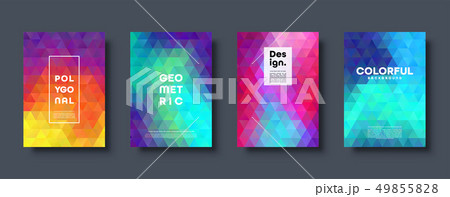 Triangle polygonal abstract background. Colorful gradient design. Low poly shape banner. Vector Triangle polygonal abstract background. Colorful gradient design. Low poly shape banner. Vector 49855828