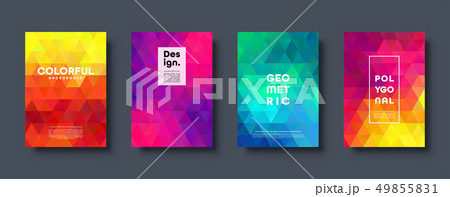 Triangle polygonal abstract background. Colorful gradient design. Low poly shape banner. Vector Triangle polygonal abstract background. Colorful gradient design. Low poly shape banner. Vector 49855831