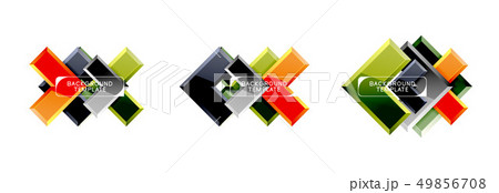 Set of arrow geometric logo icons, banners or backgrounds templates 49856708