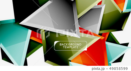 Bright colorful triangular poly 3d composition,abstract geometric background, minimal design Bright colorful triangular poly 3d composition,abstract geometric background, minimal design 49858599