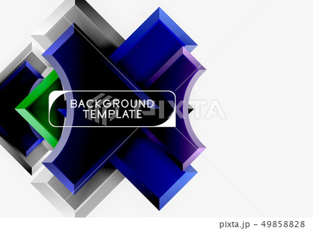 3d futuristic shapes vector abstract background made of glossy pieces with light effects 3d futuristic shapes vector abstract background made of glossy pieces with light effects 49858828