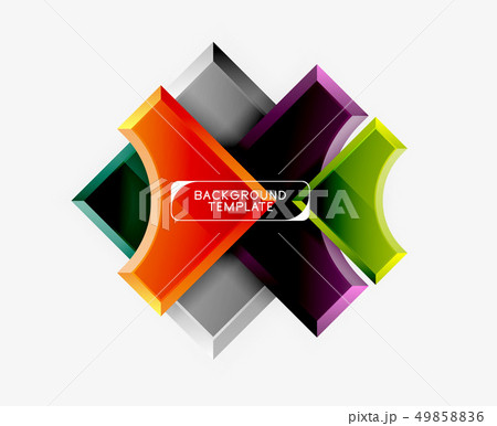 Geometrical 3d shapes background 49858836