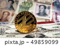Litecoin  banknotes on background. 49859099