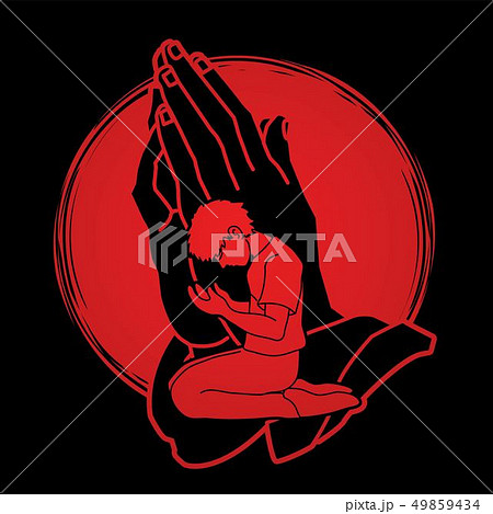 Man prayer, Praise to the Lord, graphic vectorのイラスト素材 [49859434] - PIXTA