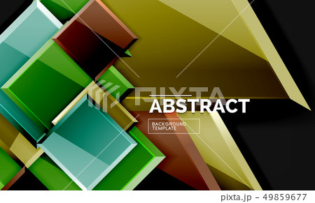 Squares and triangles geometrical background 49859677