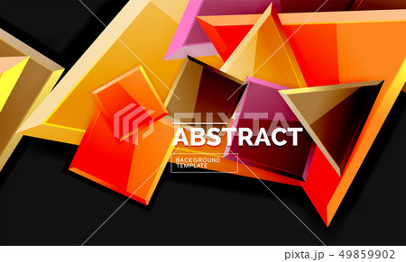 Squares and triangles geometrical background 49859902