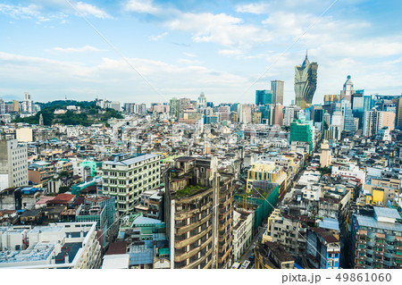 Beautiful architecture building cityscape of macau city 49861060