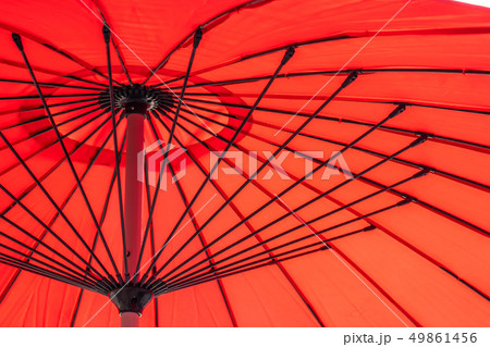 Red umbrella abstract textures and surface 49861456