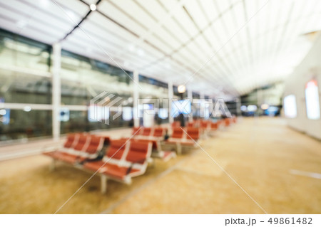 Abstract blur and defocused airport terminal interior Abstract blur and defocused airport terminal interior 49861482