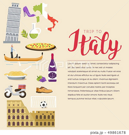 Country Italy travel vacation guide of goods, places and features 49861678