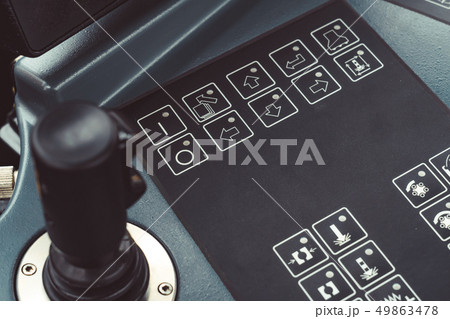 the buttons on the industrial equipments 49863478