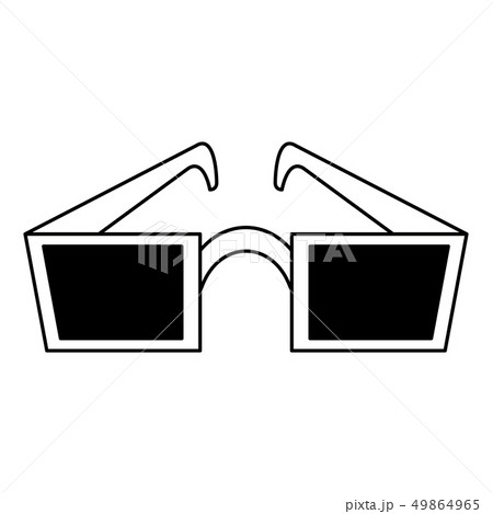 Cinema 3d glasses isolated in black and white 49864965