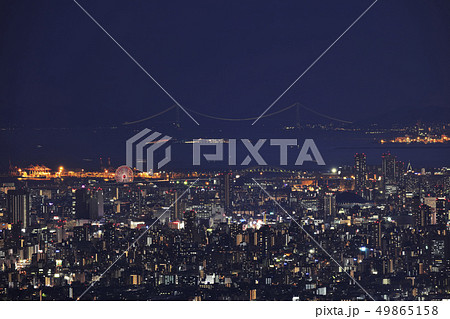 信貴生駒スカイラインから大阪の夜景 信貴生駒スカイラインから大阪の夜景 49865158
