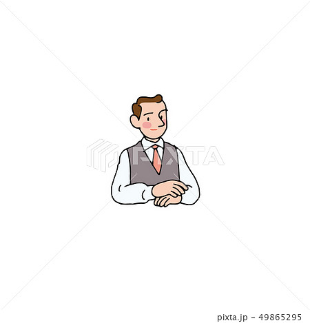 ベスト姿のサラリーマン 49865295