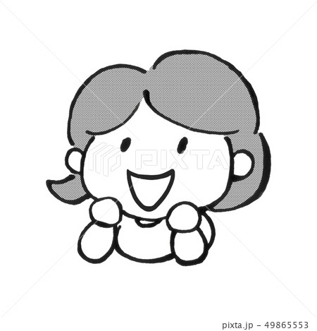 イラスト　女性　2頭身　かわいい 49865553
