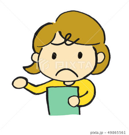 イラスト　女性　2頭身　かわいい 49865561