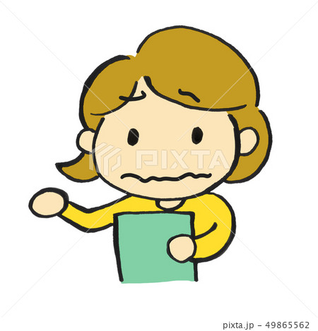 イラスト　女性　2頭身　かわいい 49865562