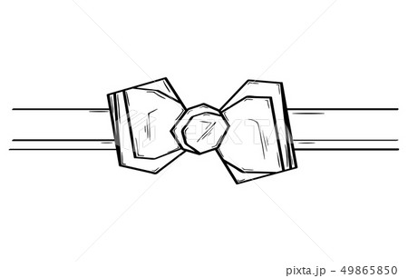 fashion bow ribbon, sketch 49865850