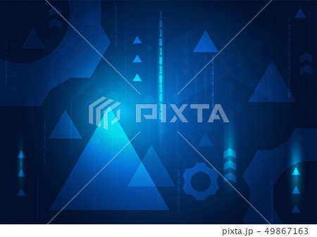 High tech technology geometric 49867163