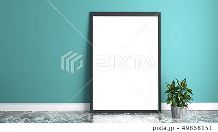 White picture frame. 3D rendering White picture frame. 3D rendering 49868151