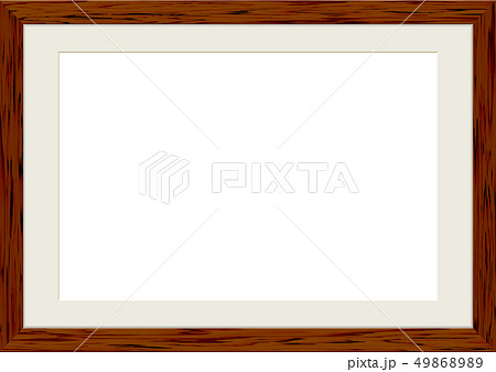 木製の額縁 フレーム ダークブラウンのイラスト素材 [49868989] - PIXTA