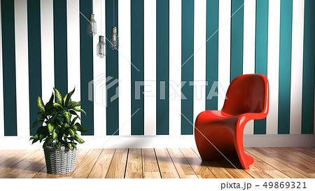 Living Room Scandinavian Style. 3D rendering 49869321