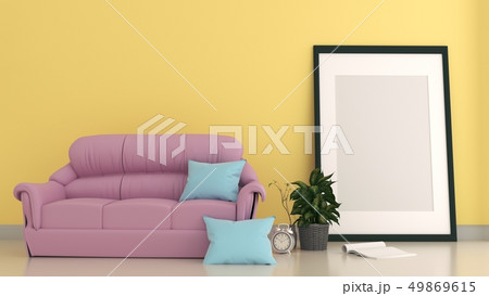 Modern room interior. 3D rendering Modern room interior. 3D rendering 49869615