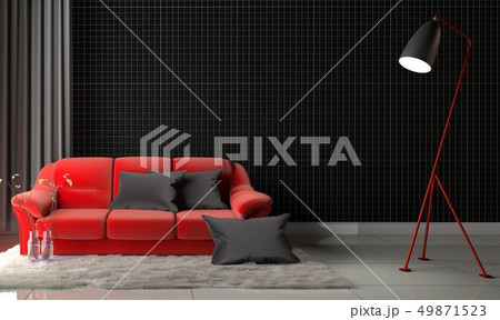 Mosaic black on the wall in living room Mosaic black on the wall in living room 49871523