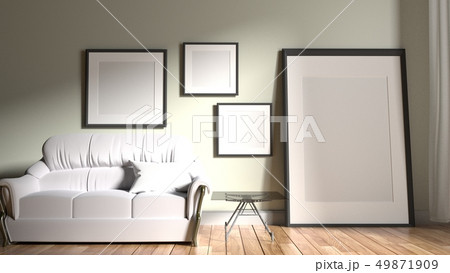 Living Room Scandinavian Style. 3D rendering 49871909