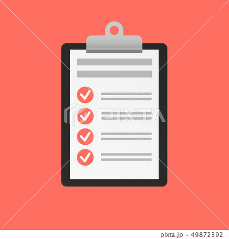 Clipboard with checklist icon 49872392