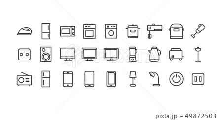 icons set household appliances for home and office for use every day icons set household appliances for home and office for use every day 49872503